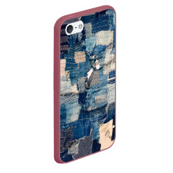 Чехол для iPhone 5/5S матовый Patchwork Jeans Осень Зима 2023 - фото 2