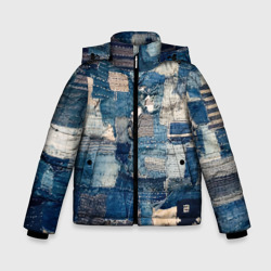 Зимняя куртка для мальчиков 3D Patchwork Jeans Осень Зима 2023