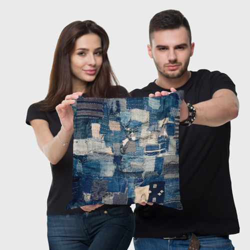 Подушка 3D Patchwork Jeans Осень Зима 2023 - фото 3