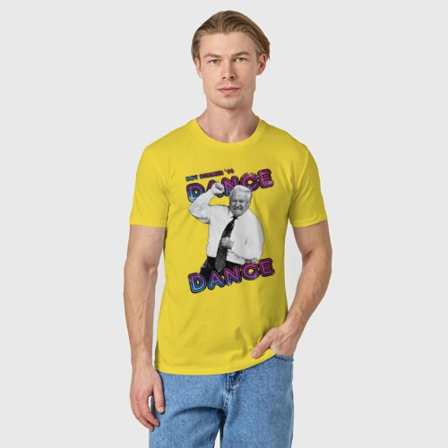 Мужская футболка хлопок с принтом Жаркое лето 96го Борис Ельцин, фото на моделе #1