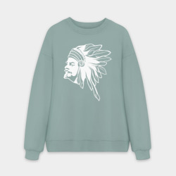 Мужской свитшот oversize без начеса хлопок Ленин вождь СССР
