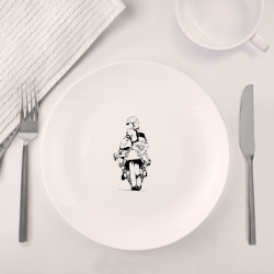 Набор: тарелка + кружка Крутой мотоциклист - фото 2