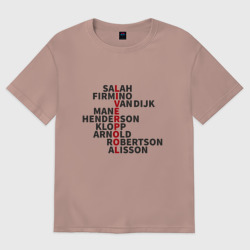 Женская футболка хлопок Oversize Liverpool Players