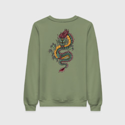 Женский свитшот хлопок Зелёный Китайский дракон Lun