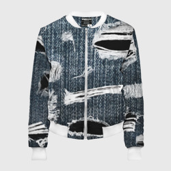 Женский бомбер 3D Джинсовое рваньё - fashion trend