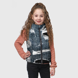Детский жилет утепленный 3D Джинсовое рваньё - fashion trend - фото 2