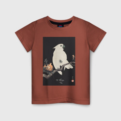 Детская футболка хлопок Cockatoo with Pomegranate Какаду и гранат