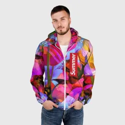 Мужская ветровка 3D Красочный летний цветочный паттерн Summer color pattern - фото 2