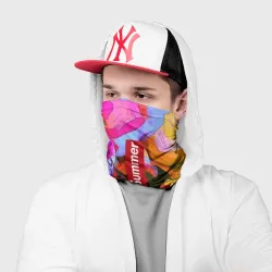 Бандана-труба 3D Красочный летний цветочный паттерн Summer color pattern - фото 2