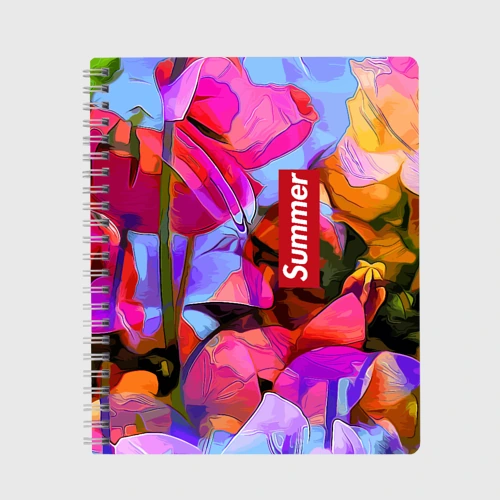 Тетрадь Красочный летний цветочный паттерн Summer color pattern