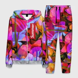 Мужской костюм 3D Красочный летний цветочный паттерн Summer color pattern