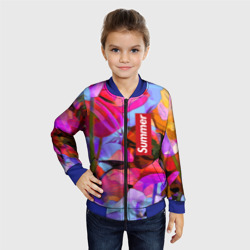 Детский бомбер 3D Красочный летний цветочный паттерн Summer color pattern - фото 2