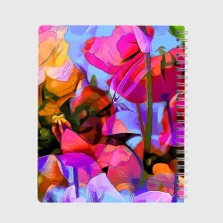 Тетрадь Красочный летний цветочный паттерн Summer color pattern - фото 2