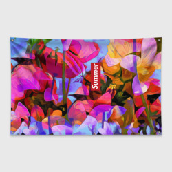 Флаг-баннер Красочный летний цветочный паттерн Summer color pattern