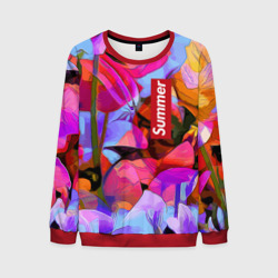 Мужской свитшот 3D Красочный летний цветочный паттерн Summer color pattern
