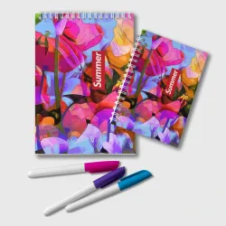 Блокнот Красочный летний цветочный паттерн Summer color pattern