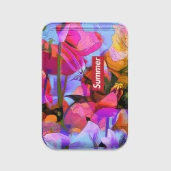 Картхолдер Magsafe магнитный Красочный летний цветочный паттерн Summer color pattern