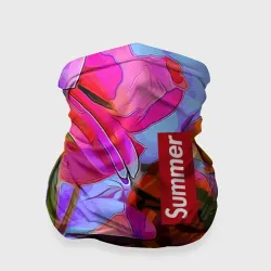 Бандана-труба 3D Красочный летний цветочный паттерн Summer color pattern