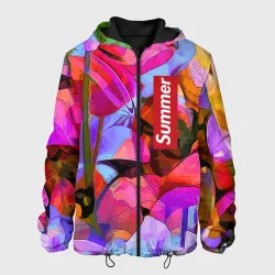 Мужская куртка 3D Красочный летний цветочный паттерн Summer color pattern