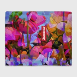 Плед 3D Красочный летний цветочный паттерн Summer color pattern