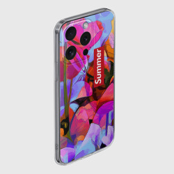Чехол для iPhone 15 Pro силиконовый с защитой камеры Красочный летний цветочный паттерн Summer color pattern - фото 2