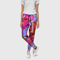 Женские брюки 3D Красочный летний цветочный паттерн Summer color pattern - фото 2