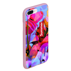 Чехол для iPhone 7Plus/8 Plus матовый Красочный летний цветочный паттерн Summer color pattern - фото 2