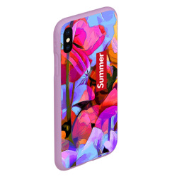 Чехол для iPhone XS Max матовый Красочный летний цветочный паттерн Summer color pattern - фото 2