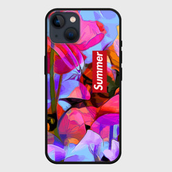 Чехол для iPhone 14 Красочный летний цветочный паттерн Summer color pattern