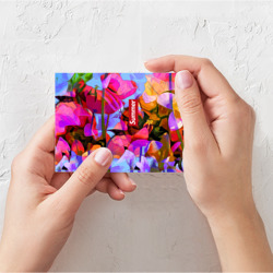 Поздравительная открытка Красочный летний цветочный паттерн Summer color pattern - фото 2