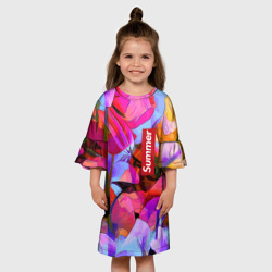 Детское платье 3D Красочный летний цветочный паттерн Summer color pattern - фото 2