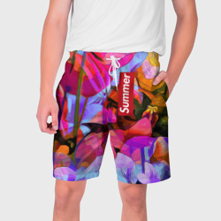 Мужские шорты 3D Красочный летний цветочный паттерн Summer color pattern
