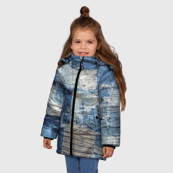 Зимняя куртка для девочек 3D Пэчворк Рваная ткань Hype - фото 2