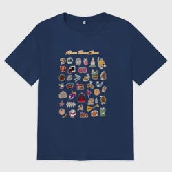 Женская футболка хлопок Oversize Russia Travel Guide Icons