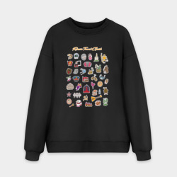 Мужской свитшот oversize без начеса хлопок Russia Travel Guide Icons