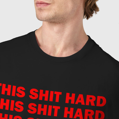 Мужская футболка хлопок This Shit Hard Kendrick Lamar, цвет черный - фото 6