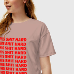 Женская футболка хлопок Oversize This Shit Hard Kendrick Lamar - фото 2