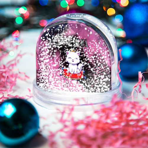 Игрушка Снежный шар Кристина - кошка - Огонь - фото 4