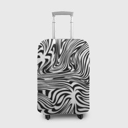 Чехол для чемодана 3D Сумасшедшая зебра. Абстрактный узор с извилистыми линиями