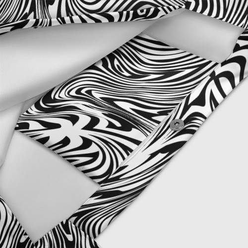 Пляжная сумка 3D Сумасшедшая зебра. Абстрактный узор с извилистыми линиями - фото 4