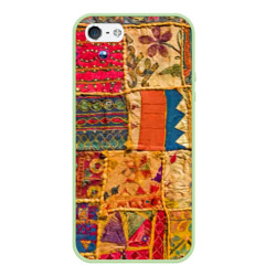 Чехол для iPhone 5/5S матовый Пэчворк Лоскутное одеяло Patchwork Quilt