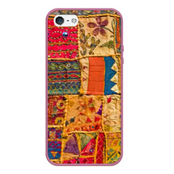 Чехол для iPhone 5/5S матовый Пэчворк Лоскутное одеяло Patchwork Quilt