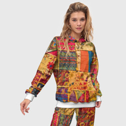 Женский костюм с толстовкой 3D Пэчворк Лоскутное одеяло Patchwork Quilt - фото 2