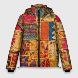 Мужская зимняя куртка 3D Пэчворк Лоскутное одеяло Patchwork Quilt