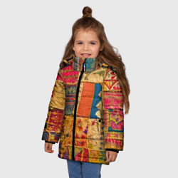 Зимняя куртка для девочек 3D Пэчворк Лоскутное одеяло Patchwork Quilt - фото 2