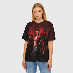 Женская футболка oversize 3D Vampire Bloodhunt - фото 2