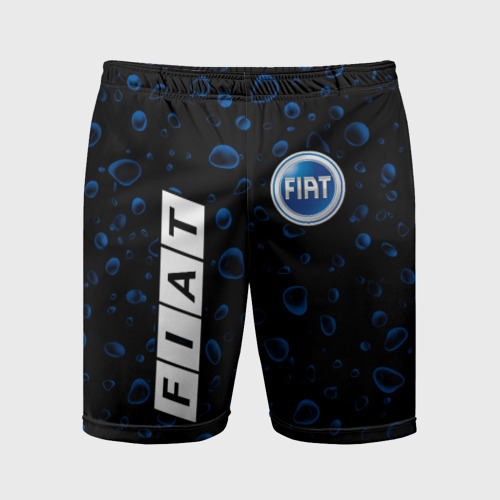 Мужские шорты спортивные ФИАТ + Капли Дождя, цвет 3D печать