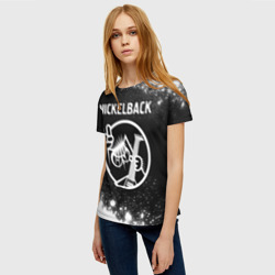 Женская футболка 3D Nickelback | КОТ | Брызги - фото 2