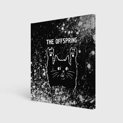 Холст квадратный The Offspring Rock Cat, цвет 3D печать