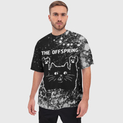 Мужская футболка oversize 3D The Offspring Rock Cat - фото 2